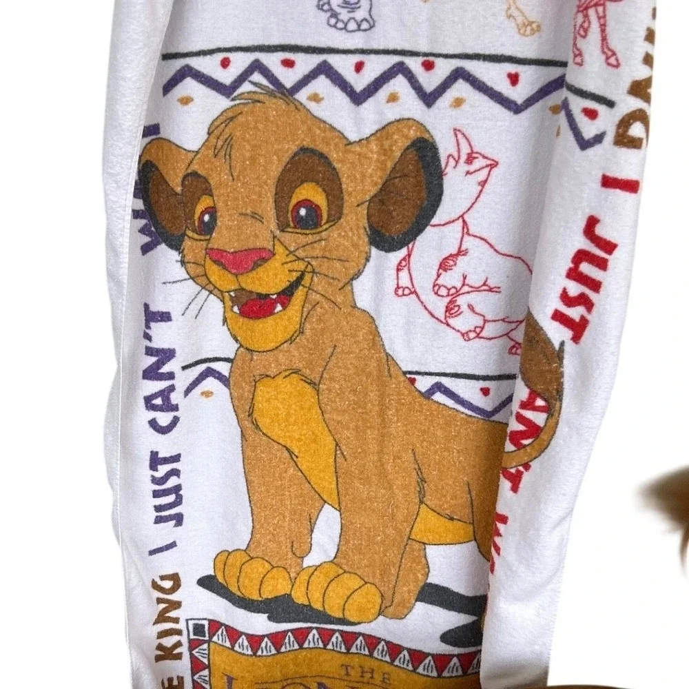 VTG 90s Disney The Lion King Simba Beach Towel Franco All Cotton Kid core Retro